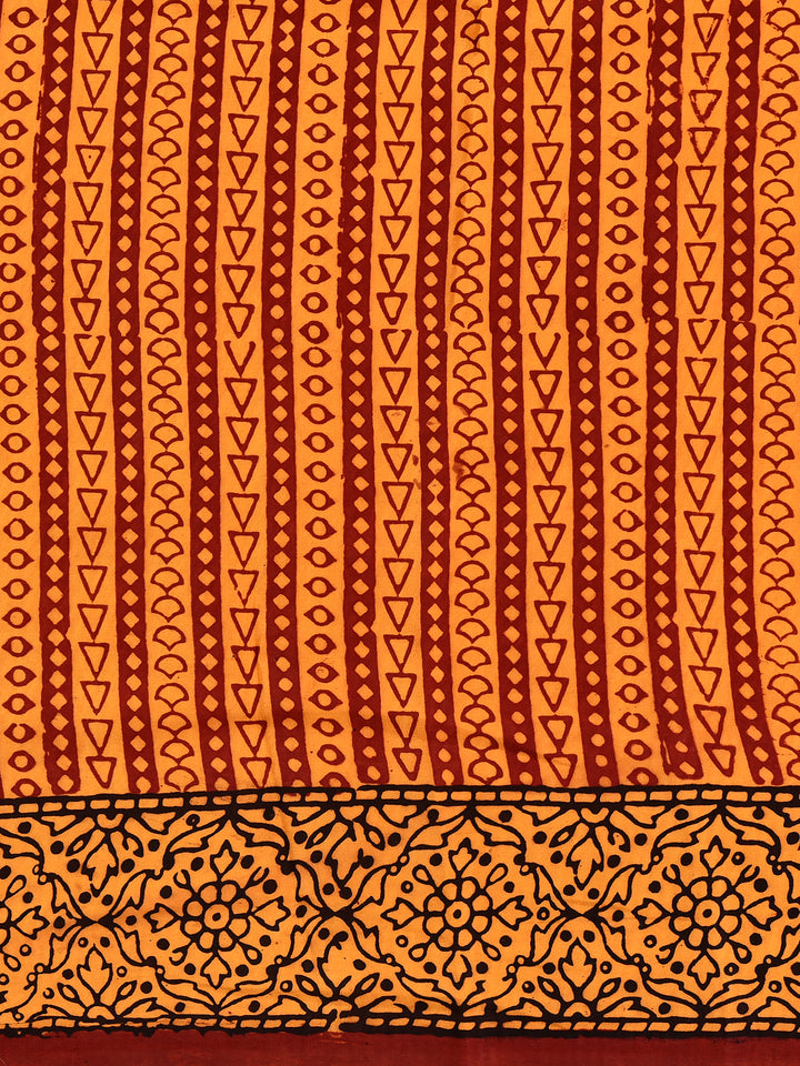 UPSANAA : BAGH HANDBLOCK CREPE SILK SAREE