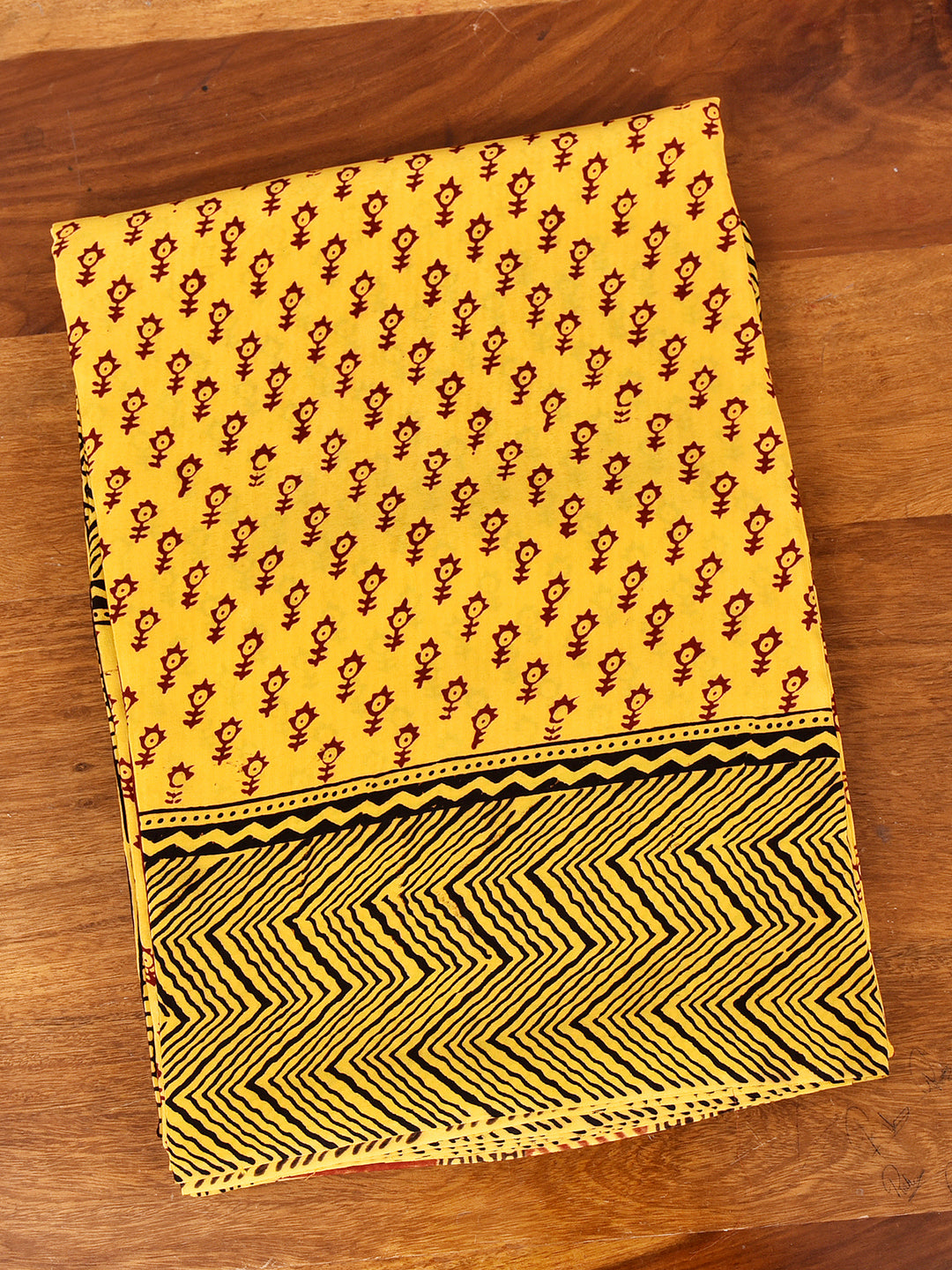 NEKI : BAGH HANDBLOCK CREPE SILK SAREE