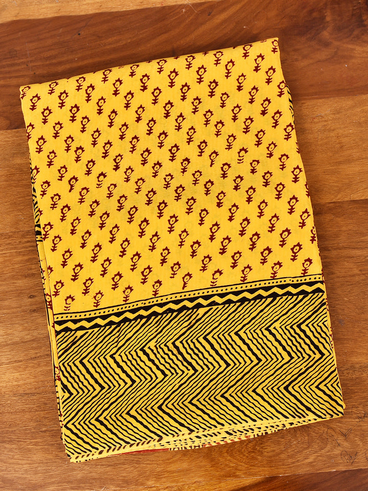 NEKI : BAGH HANDBLOCK CREPE SILK SAREE