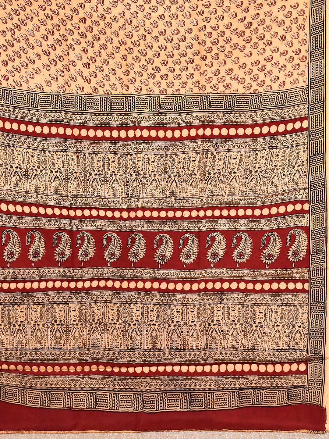 ALUVAK : BAGH HANDBLOCK CREPE SILK SAREE