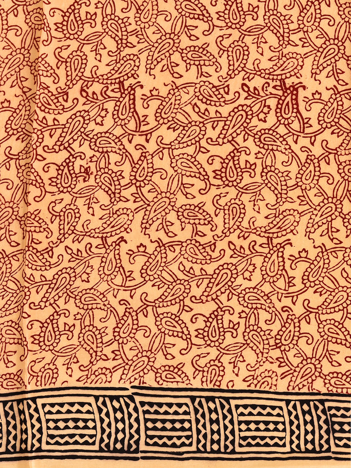 ALUVAK : BAGH HANDBLOCK CREPE SILK SAREE
