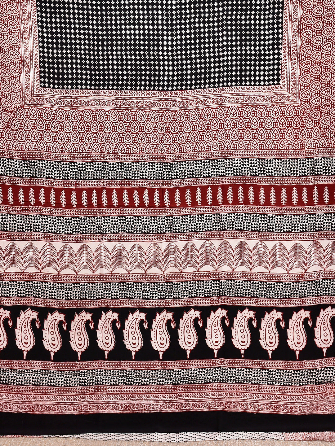 SARASI : BAGH HANDBLOCK CREPE SILK SAREE