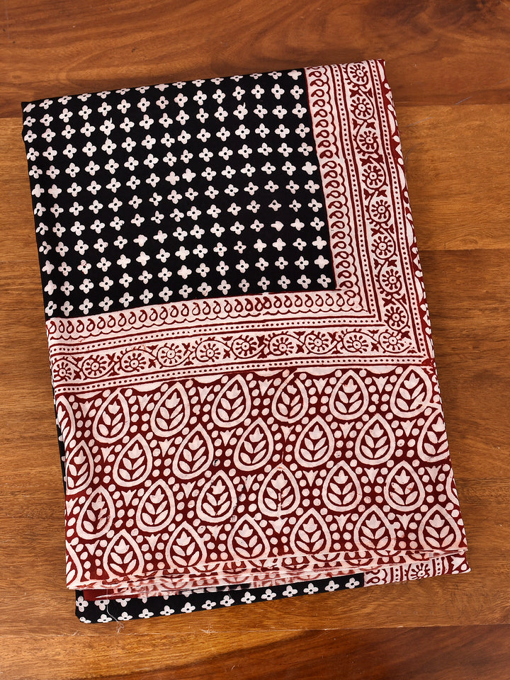 SARASI : BAGH HANDBLOCK CREPE SILK SAREE