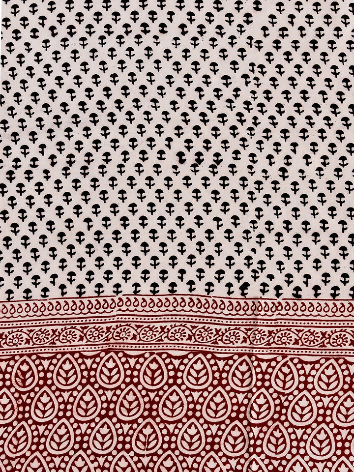 SARASI : BAGH HANDBLOCK CREPE SILK SAREE