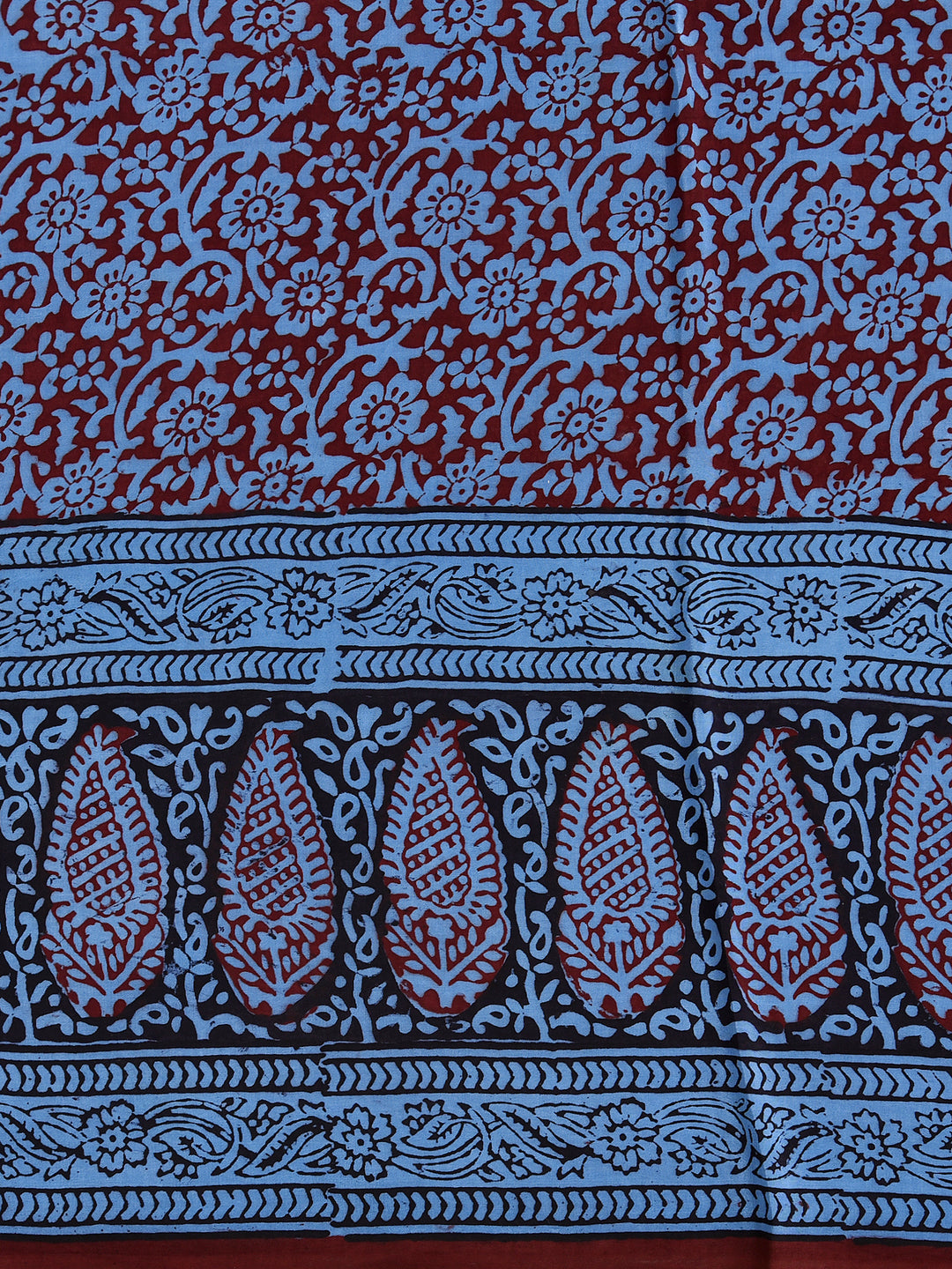 HAJELA : BAGH HANDBLOCK CREPE SILK SAREE