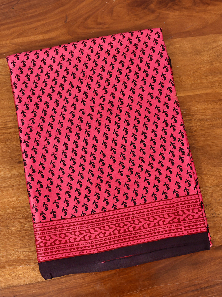 KODINELA : BAGH HANDBLOCK MODAL SILK SAREE