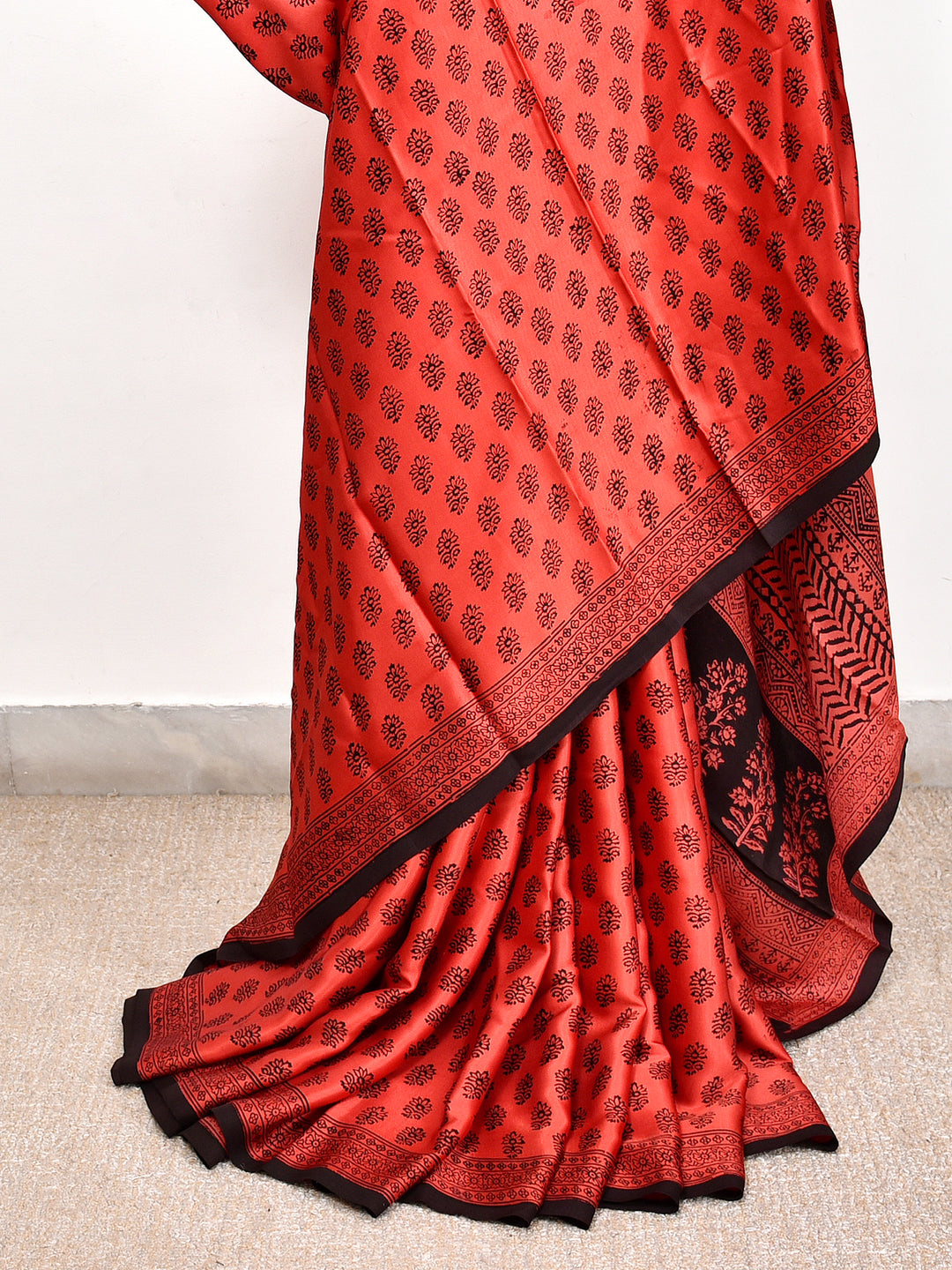 TEJU : BAGH HANDBLOCK MODAL SILK SAREE