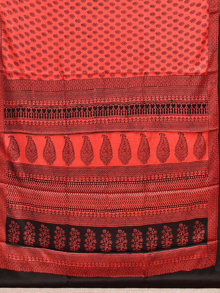 TEJU : BAGH HANDBLOCK MODAL SILK SAREE