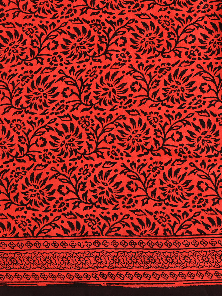 TEJU : BAGH HANDBLOCK MODAL SILK SAREE