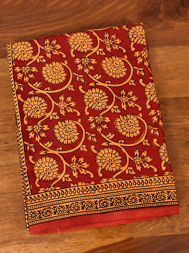 TURVIKA : BAGH HANDBLOCK MODAL SILK SAREE