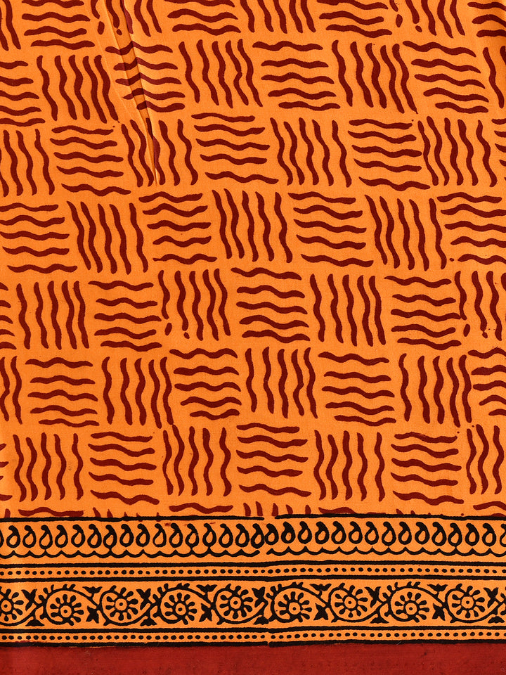 TURVIKA : BAGH HANDBLOCK MODAL SILK SAREE