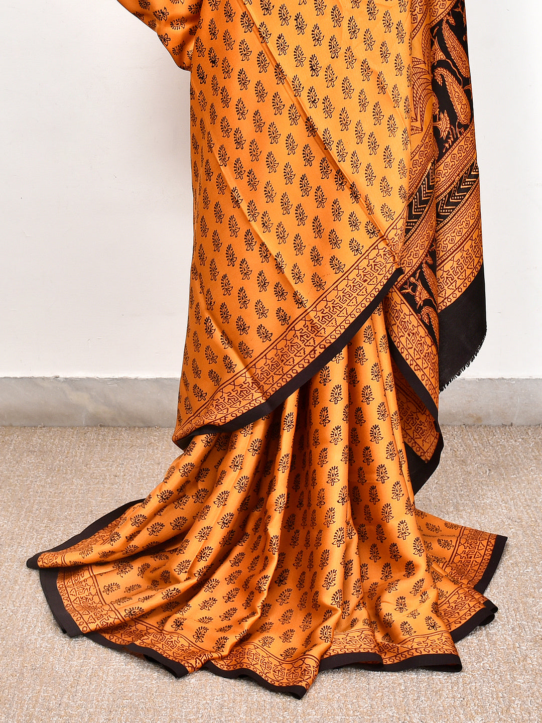 NUKTA : BAGH HANDBLOCK MODAL SILK SAREE