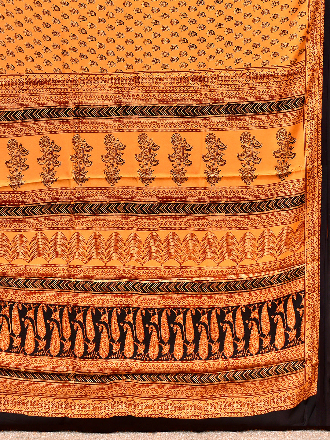 NUKTA : BAGH HANDBLOCK MODAL SILK SAREE