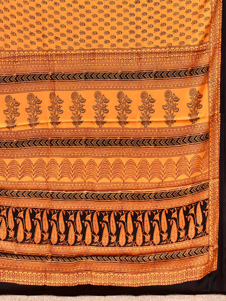 NUKTA : BAGH HANDBLOCK MODAL SILK SAREE