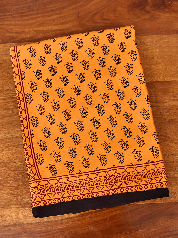 NUKTA : BAGH HANDBLOCK MODAL SILK SAREE