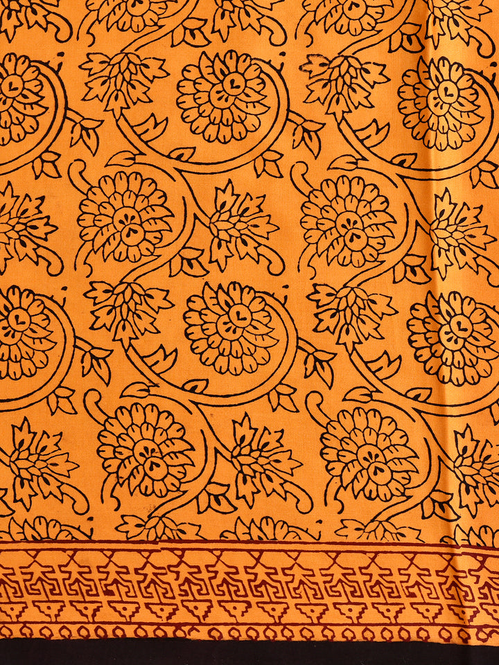 NUKTA : BAGH HANDBLOCK MODAL SILK SAREE