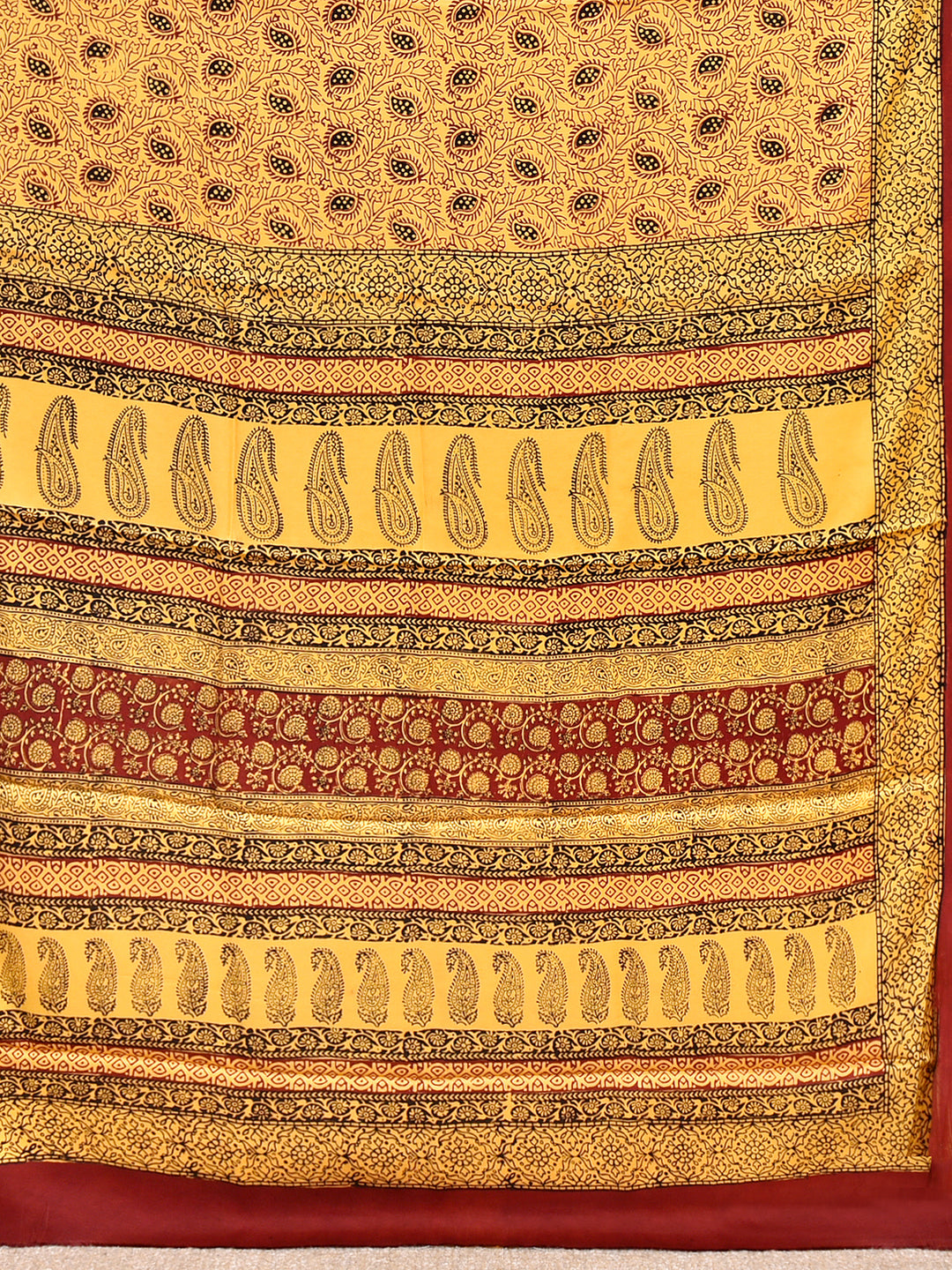 TRIKALI : BAGH HANDBLOCK MODAL SILK SAREE