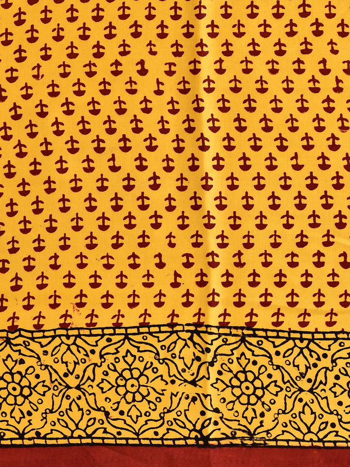 TRIKALI : BAGH HANDBLOCK MODAL SILK SAREE