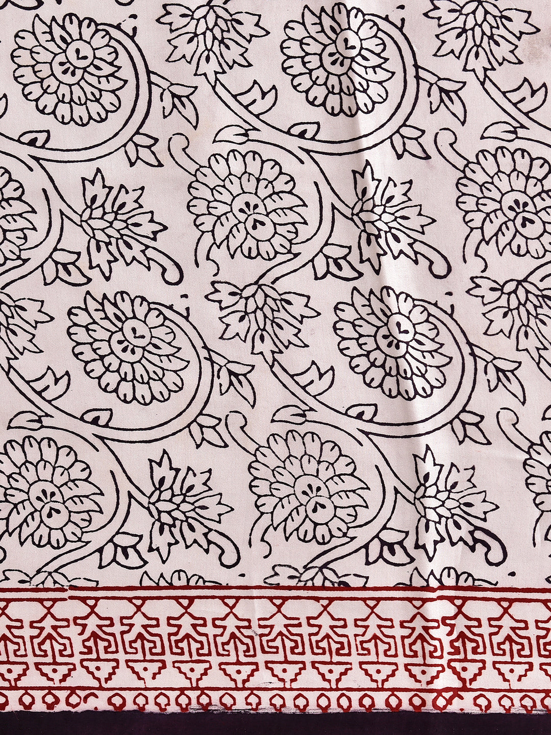ANISKO : BAGH HANDBLOCK MODAL SILK SAREE