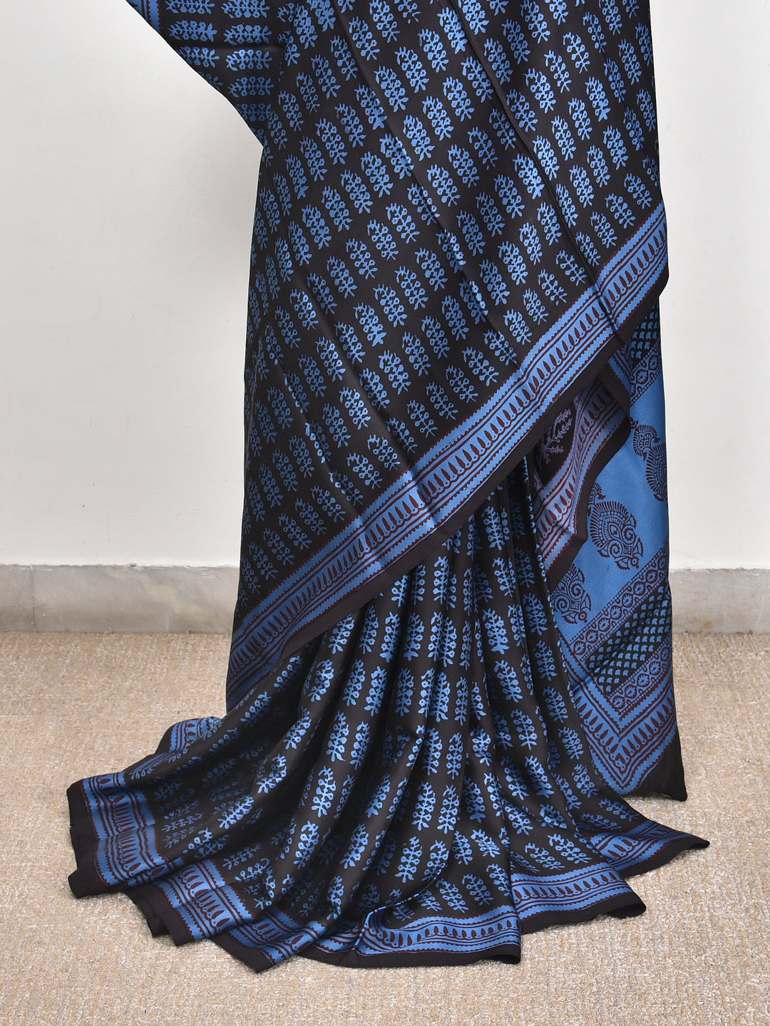 KISKI : BAGH HANDBLOCK MODAL SILK SAREE