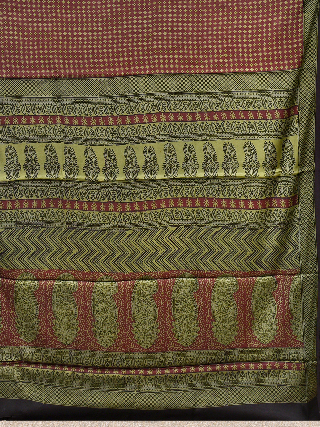 SHYAMALI  : BAGH HANDBLOCK MODAL SILK SAREE