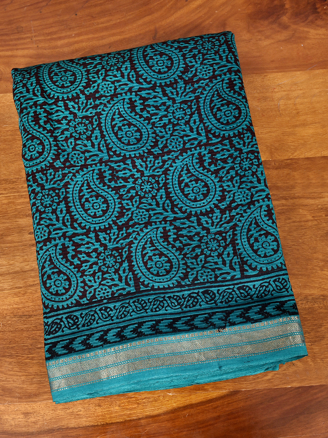 TRUPAKI : BAGH HANDBLOCK MODAL SILK SAREE