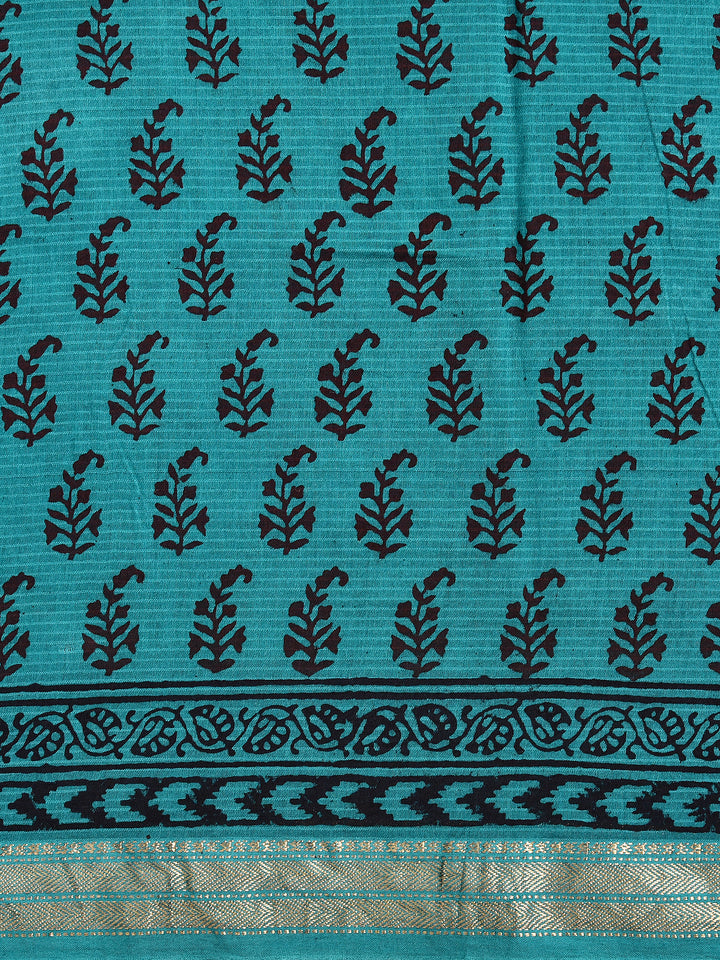 TRUPAKI : BAGH HANDBLOCK MODAL SILK SAREE