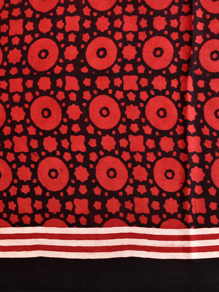 MUJILA : AJRAKH HANDBLOCK MODAL SILK SAREE