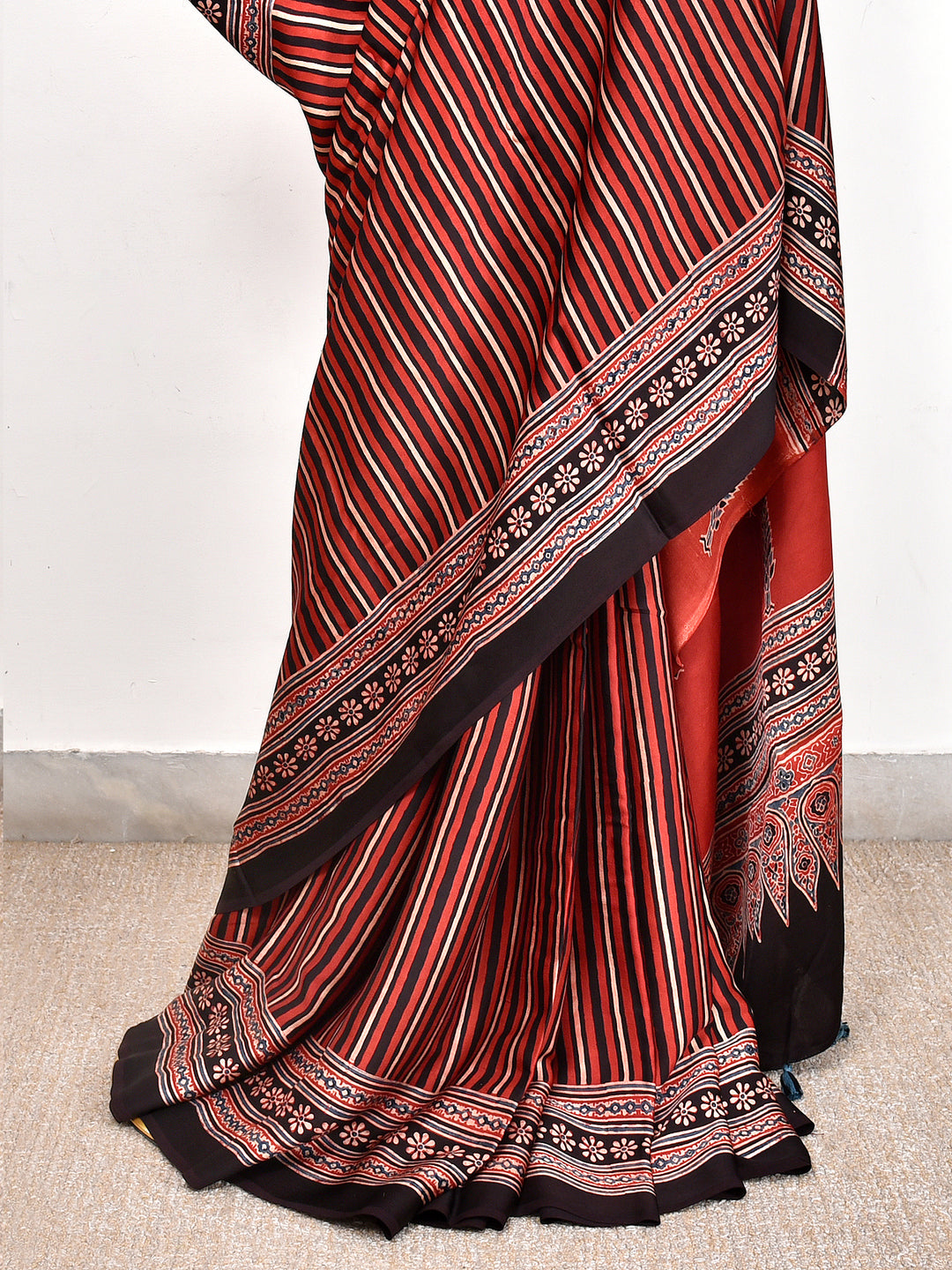 MASTILA : AJRAKH HANDBLOCK MODAL SILK SAREE