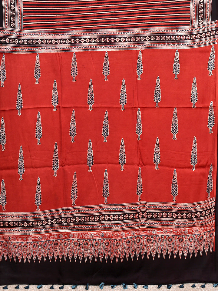 MASTILA : AJRAKH HANDBLOCK MODAL SILK SAREE