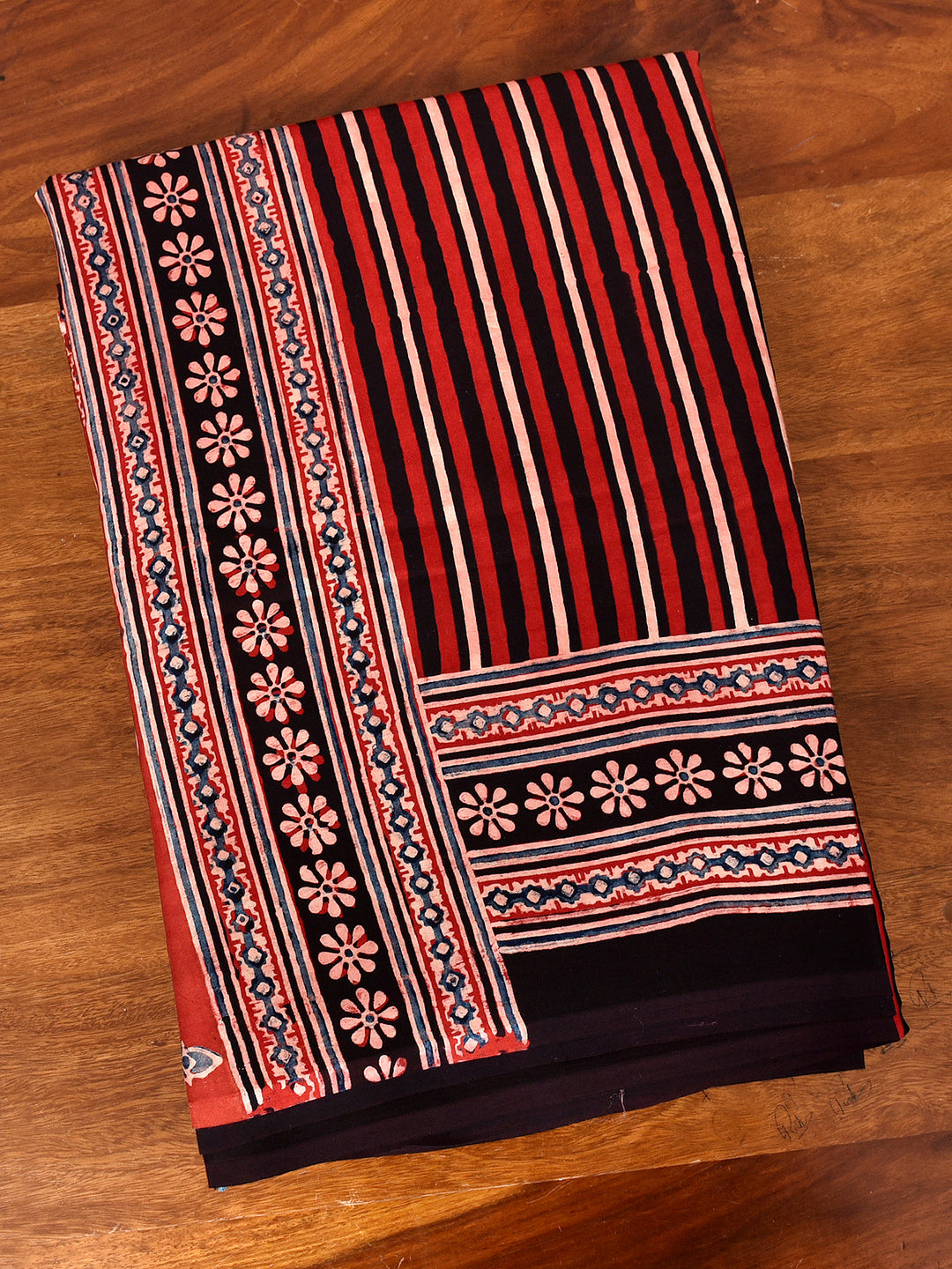 MASTILA : AJRAKH HANDBLOCK MODAL SILK SAREE