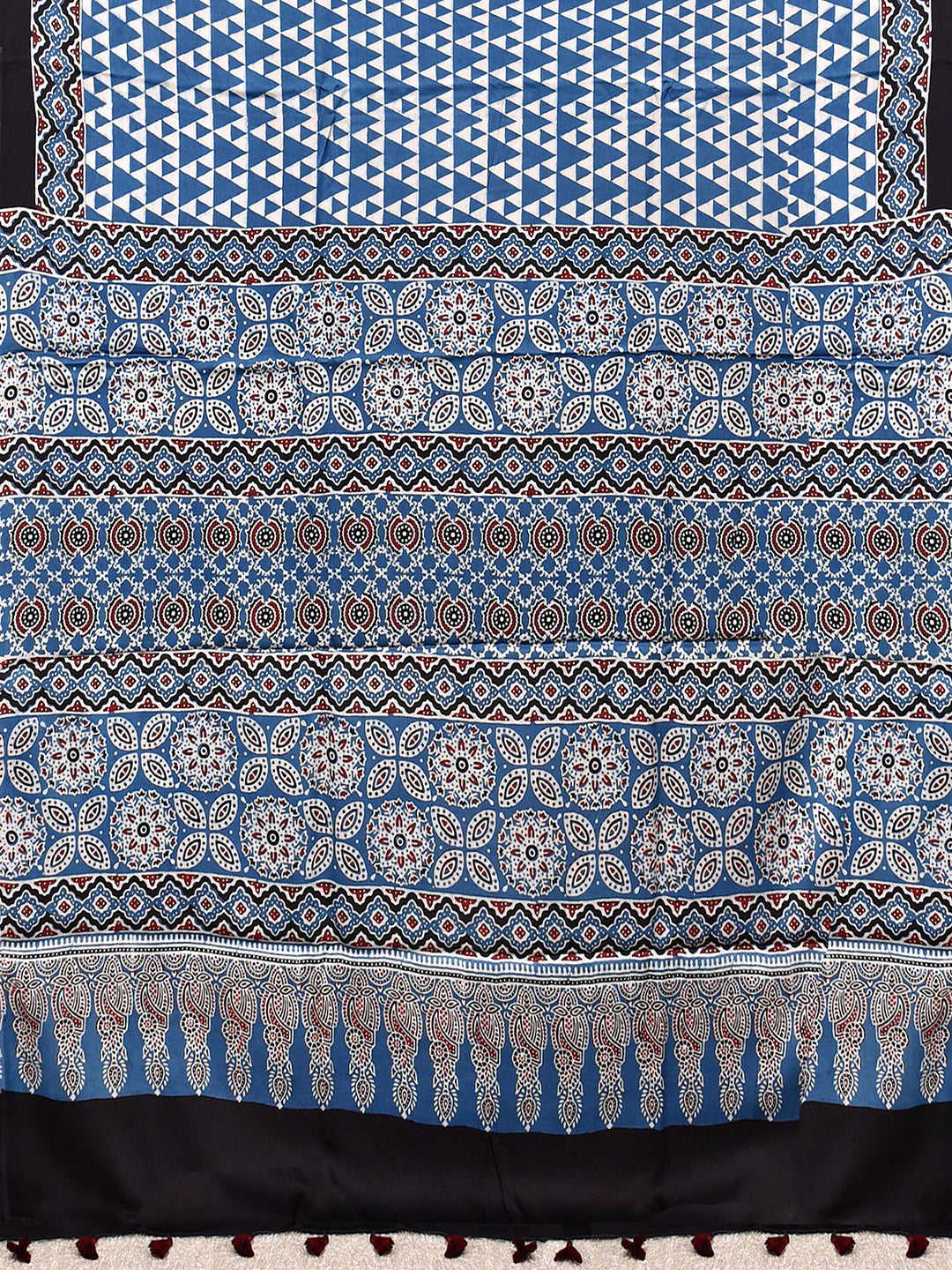 LITA : AJRAKH HANDBLOCK MODAL SILK SAREE