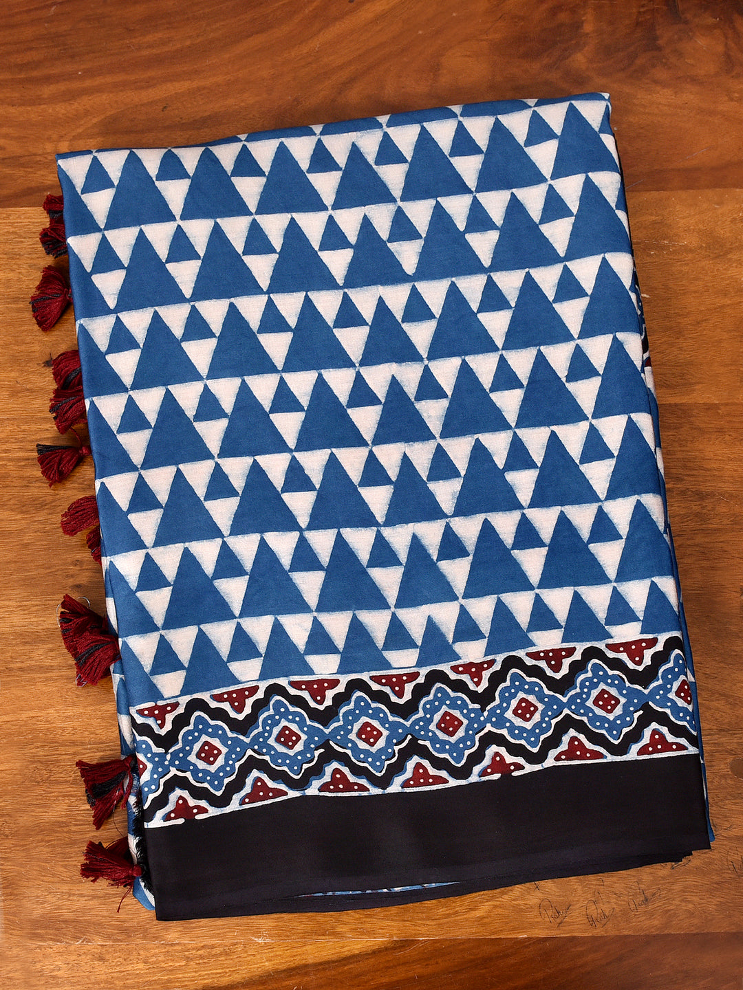 LITA : AJRAKH HANDBLOCK MODAL SILK SAREE