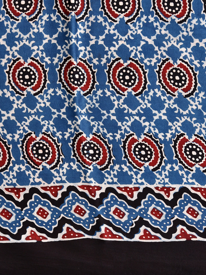 LITA : AJRAKH HANDBLOCK MODAL SILK SAREE