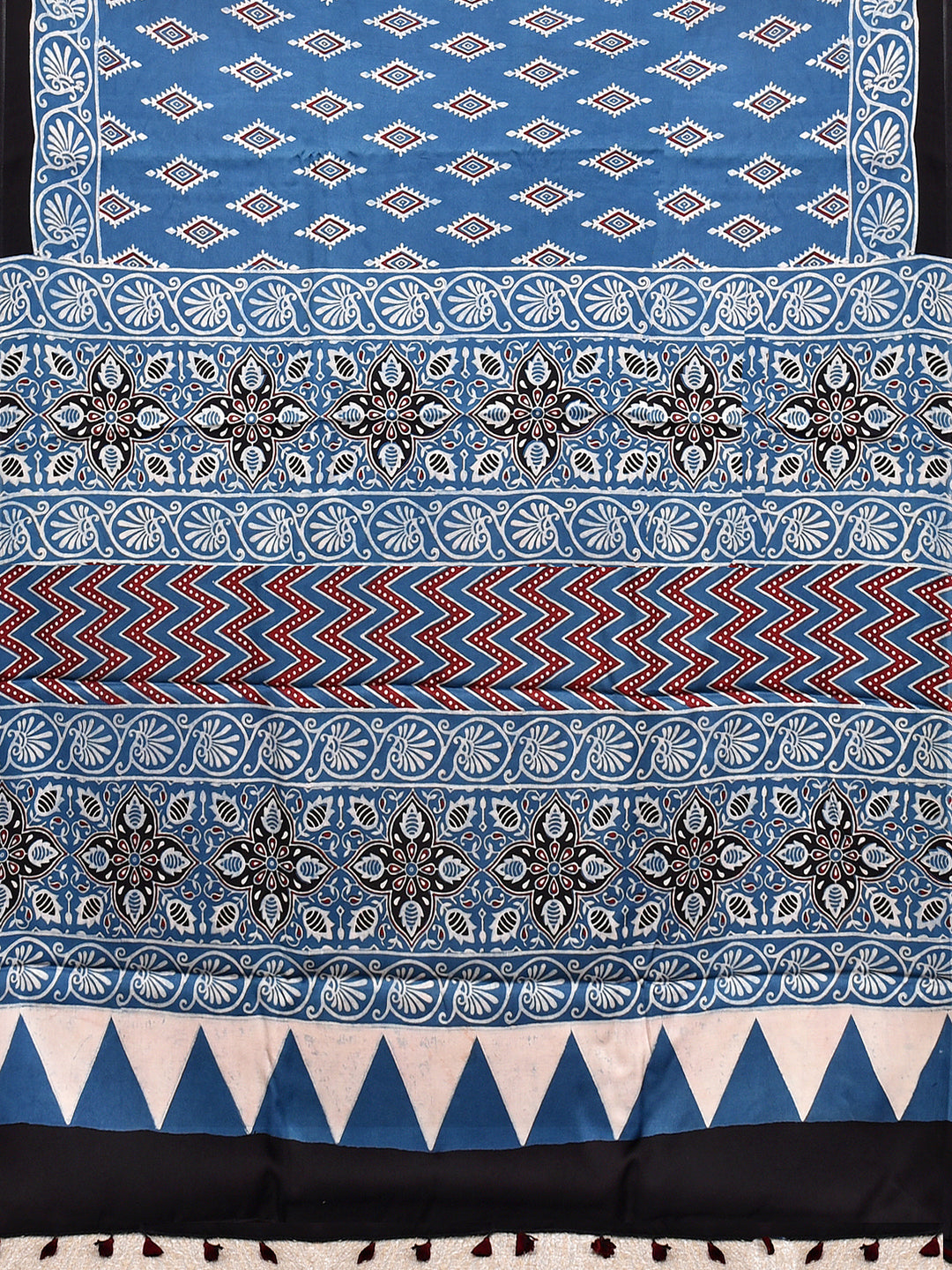 MRUNAI : AJRAKH HANDBLOCK MODAL SILK SAREE