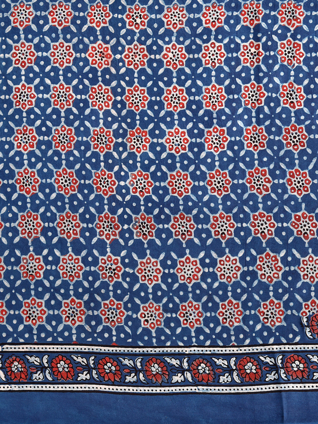 EYILA : AJRAKH HANDBLOCK MODAL SILK SAREE