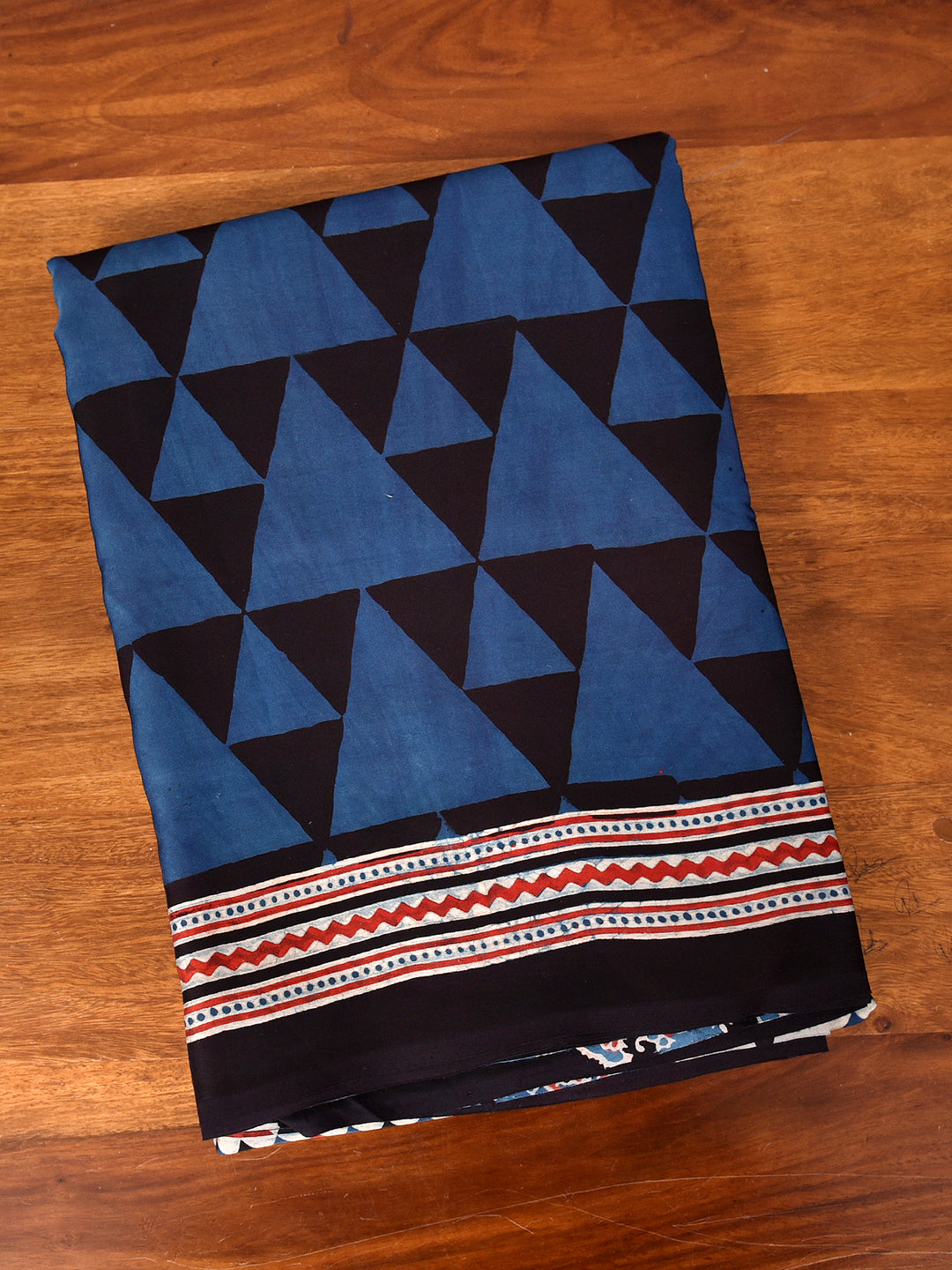 NITISHI : AJRAKH HANDBLOCK MODAL SILK SAREE