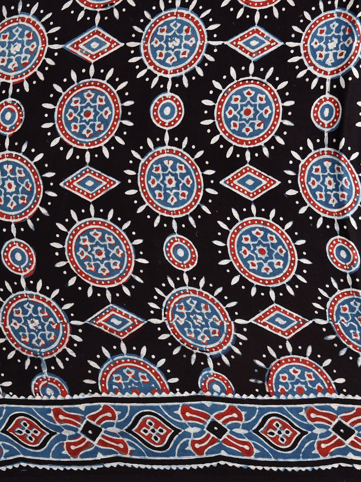 RAMIYA : AJRAKH HANDBLOCK MODAL SILK SAREE