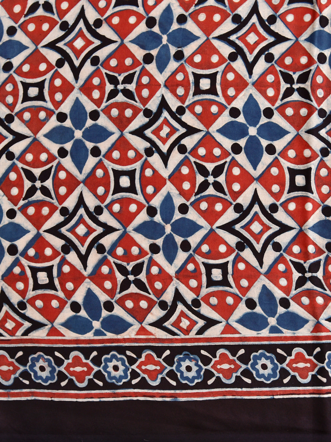 YANISHI : AJRAKH HANDBLOCK MODAL SILK SAREE