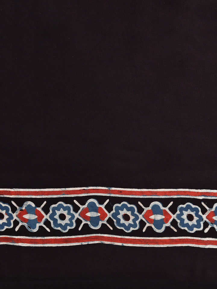 TRAJIKA : AJRAKH HANDBLOCK MODAL SILK SAREE