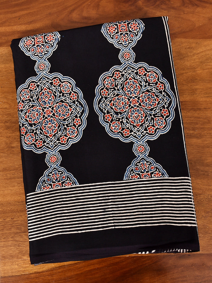 JIGARI : AJRAKH HANDBLOCK MODAL SILK SAREE