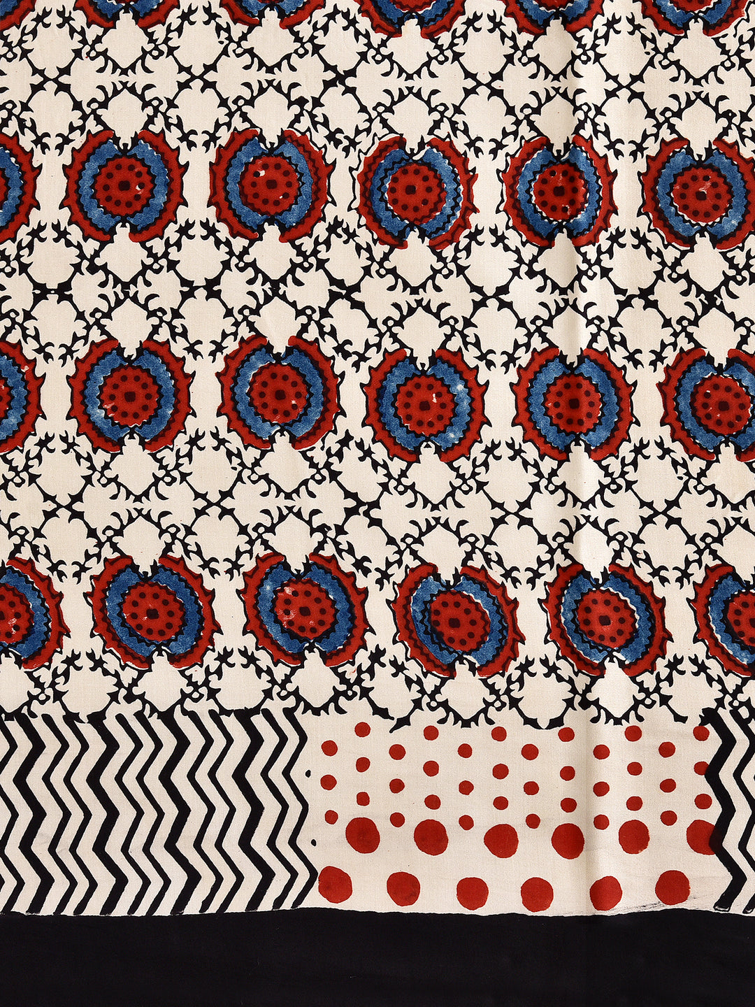 YOSHIKA : AJRAKH HANDBLOCK MODAL SILK SAREE