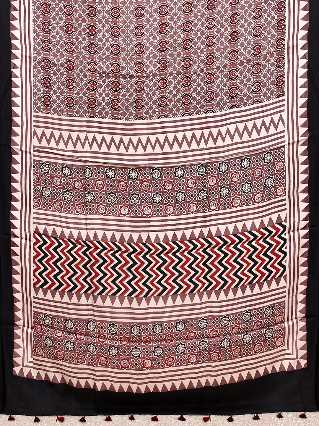 KAULIKA : AJRAKH HANDBLOCK MODAL SILK SAREE