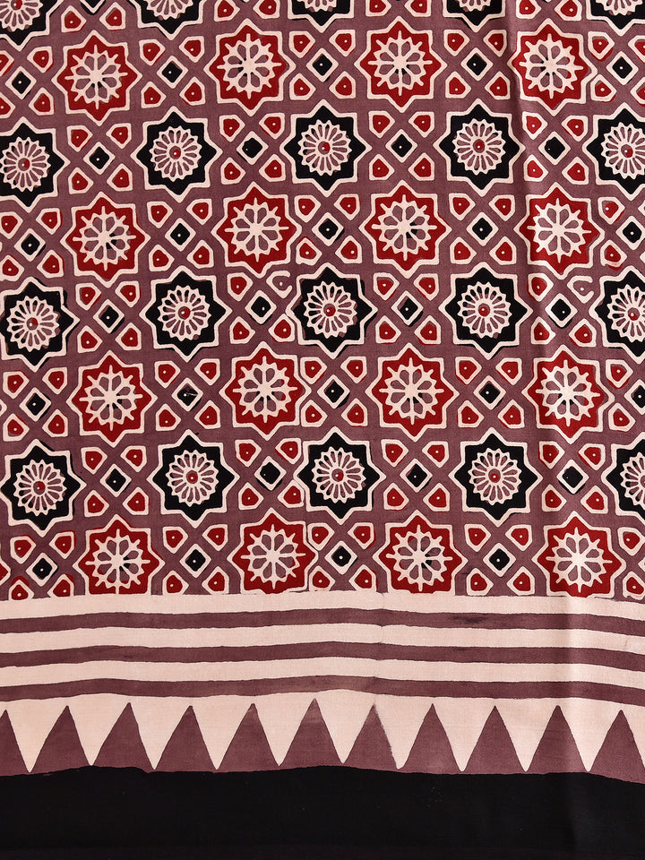 KAULIKA : AJRAKH HANDBLOCK MODAL SILK SAREE