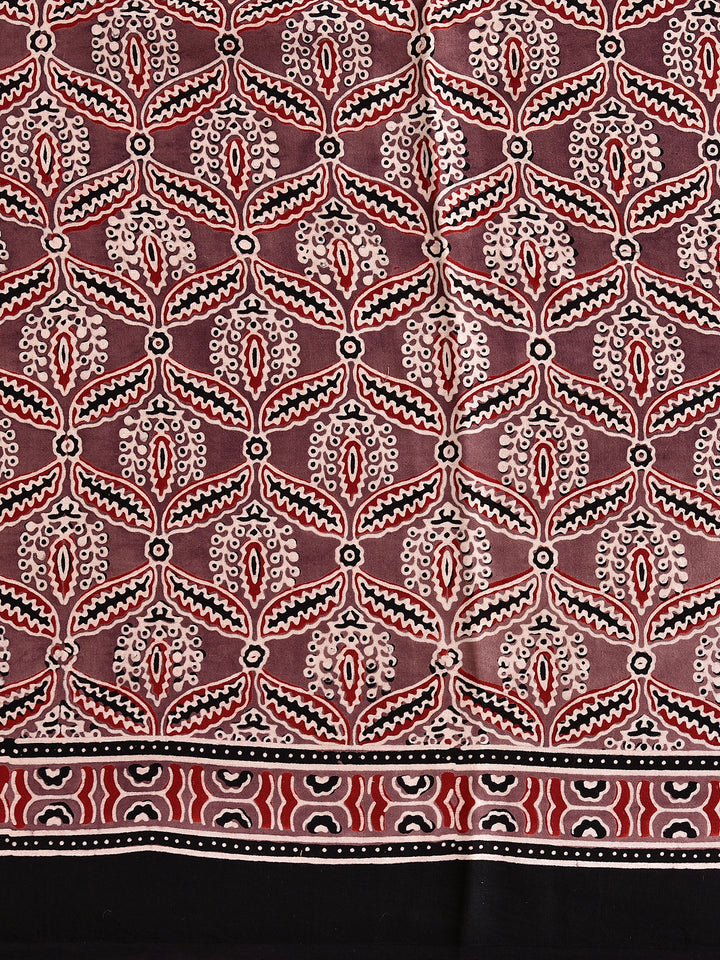 RIDHISHA : AJRAKH HANDBLOCK MODAL SILK SAREE