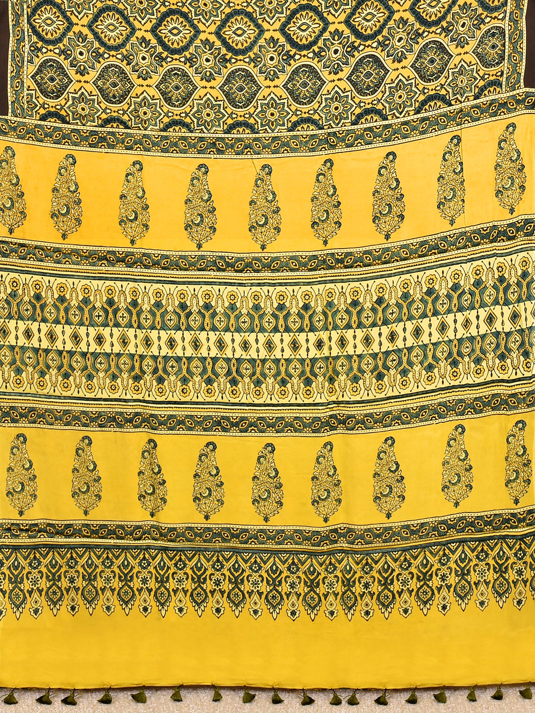 QUEEN : AJRAKH HANDBLOCK MODAL SILK SAREE