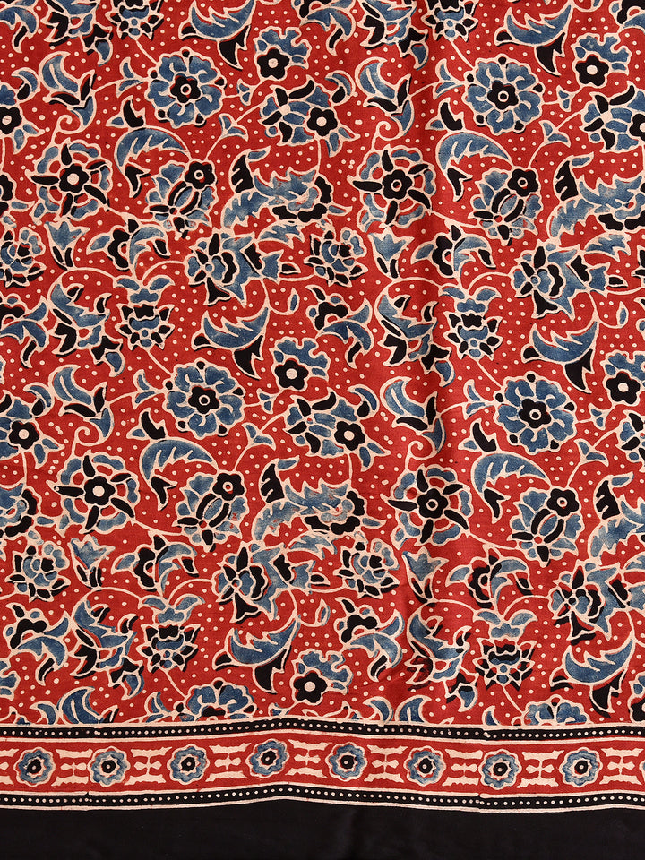 KAVERI : AJRAKH GHARCHOLA SEMI GAJJI SILK SAREE