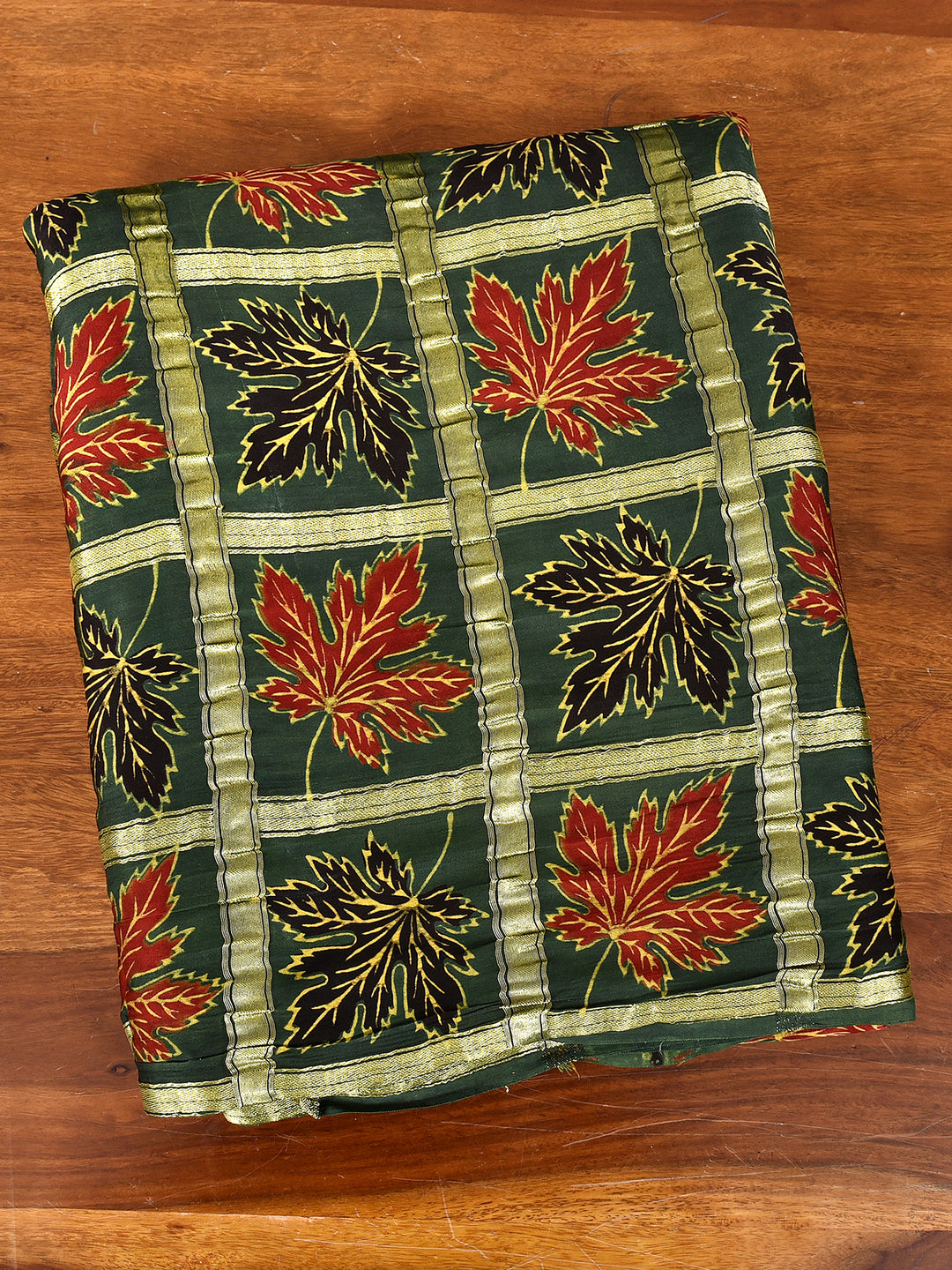 YAMUNA : AJRAKH GHARCHOLA SEMI GAJJI SILK SAREE