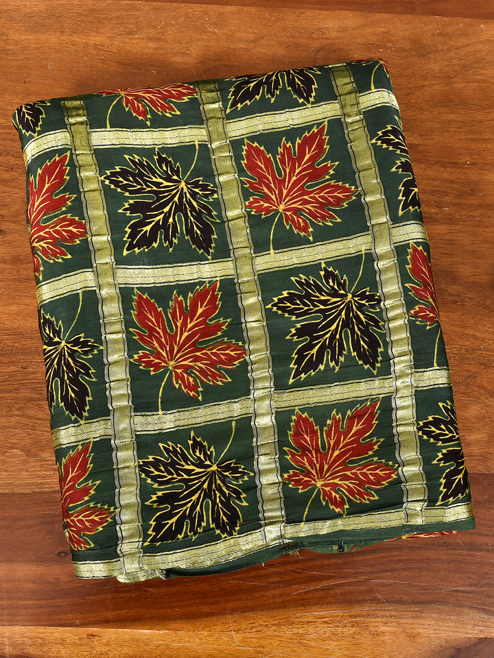YAMUNA : AJRAKH GHARCHOLA SEMI GAJJI SILK SAREE