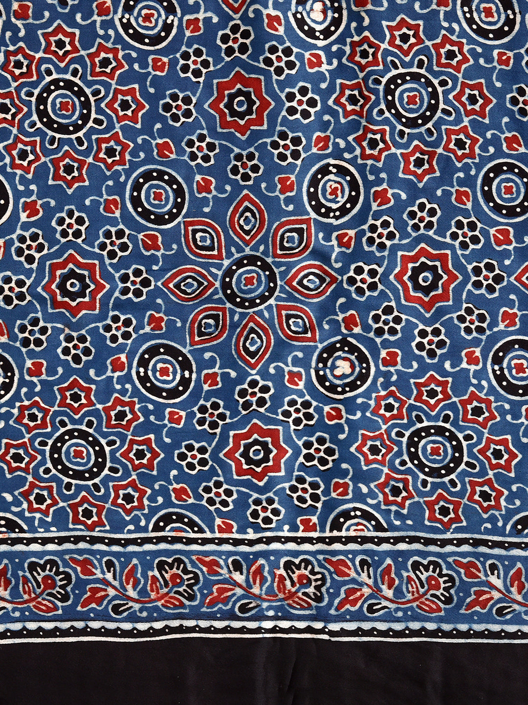 TIMARIKA : AJRAKH GHARCHOLA SEMI GAJJI SILK SAREE